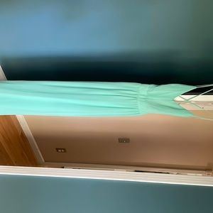 Mint backless maxi dress